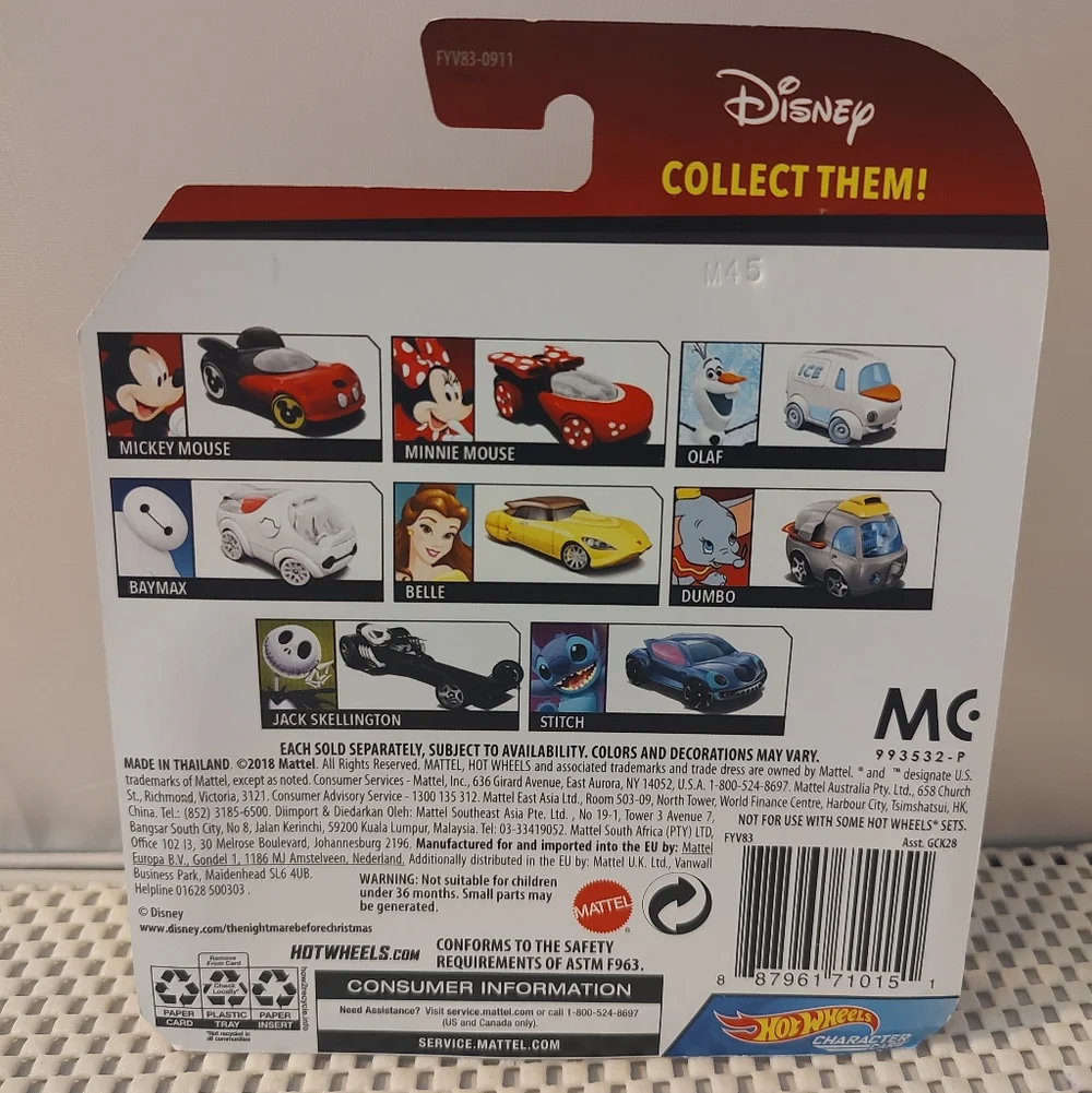 Hot Wheels Character Cars Belle Beauty and the Beast NWT Disney